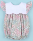 Floral Pink & Scallop Neck Bubble for Girl